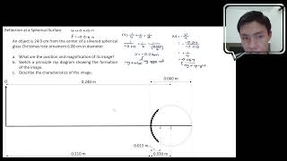 Reflection at a Spherical Surface Example 3 Chapter 7 Optics [upl. by Alejandrina81]