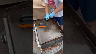 Restoring a Rusted Griddle Top  How to Restore a Blackstone Griddle  Griddle Restoration [upl. by Ramedlav]