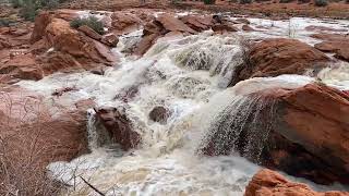 Gunlock Falls overflows boundaries of Gunlock Reservoir in Southern Utah [upl. by Savior485]