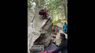 Skin Graft V4 Squamish Bouldering bouldering [upl. by Baram]