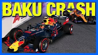 F1 2019 Career Mode  BAKU CRASHING Part 47 [upl. by Anigger]