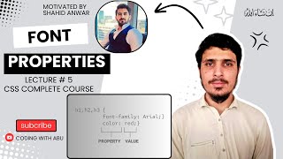 Font Properties in CSS  Lecture  5  CSS Complete Course [upl. by Piderit]