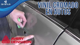 Instalación de vinil cromado en vehículo Tuneo en autos con vinilo [upl. by Ecertal]