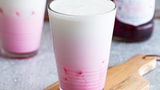 Thai Pink Milk  Nom Yen – นมเย็น 3 Ingredients [upl. by Ashlin]