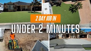 Two Day Artificial Turf Installation in Under Two Minutes [upl. by Trautman]