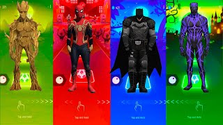 Telis Hop EDM Rush  Groot vs SpiderMan vs Batman vs Black Panther [upl. by Elana]