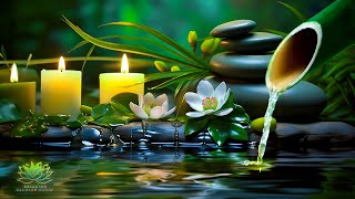 Bamboo Water Fountain and Healing Piano Music  Relaxing Music Sleep Music Spa Music Meditation [upl. by Niggem818]