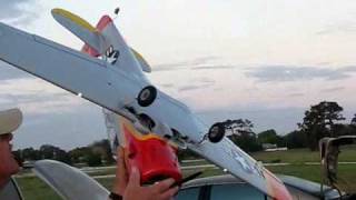 EFlite RC AT6 Texan  Crash [upl. by Arec756]