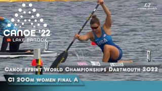 C1 200m women final A Canoe sprint World Championships Dartmouth 2022 [upl. by Eillek]