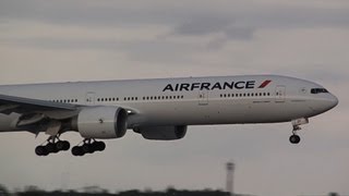 Air France Boeing 777300ER FGSQF Landing at NRT 16L [upl. by Eyde]