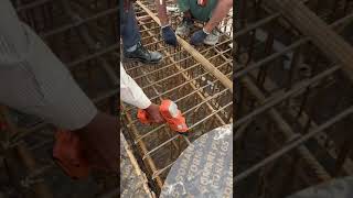 Rebar ting machine demo 2024 construction blade drywalltools edma putty rudani [upl. by Eelan]