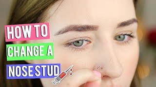 How To Put In amp Take Out A Nose Stud [upl. by Merwyn]