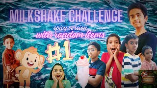 MILKSHAKE CHALLENGE PART 1  THE AMAZING WAY TASTING NEW THINGS [upl. by Uamak]