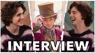 Timothée Chalamet Cracks Up During Hilarious WONKA Interview [upl. by Edwina]