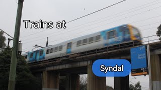 Trains at the Syndal Viaduct  Ft Steamrails Glen Waverley shuttles [upl. by Allerim]