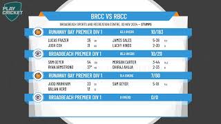 Broadbeach Premier Div 1 v Runaway Bay Premier Div 1 [upl. by Aelaza]