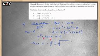 Achsenschnittpunkte und Linearfaktordarstellung  Polynome ab 3 Grades ★ Übung mit Lösung [upl. by Yerahcaz]