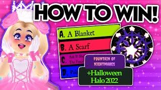 ANSWERS How to WIN the New Halo 🎃 Royale High Halloween Halo Fountain Story Halloween Update 2022 [upl. by Ocihc]