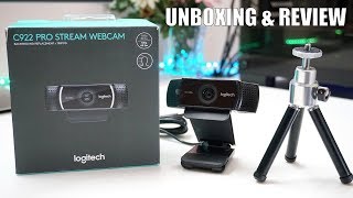 Logitech C922 Pro Stream Webcam  Unboxing amp Review [upl. by Fredkin]