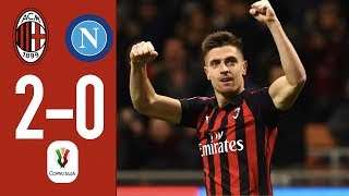 Highlights AC Milan 20 Napoli  Coppa Italia Quarterfinal 201819 [upl. by Loren103]