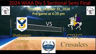 Sheboygan Christian at CWC WIAA Div 5 Sectional Semi Final 103124 [upl. by Campbell]