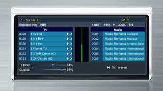 DIGIQUEST 8010 HD  Fullscan Eutelsat 16° East  151223 [upl. by Ayardna]