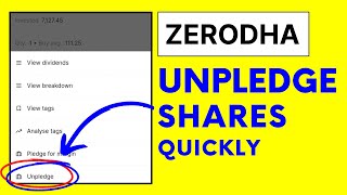 How to Unpledge Pledged Shares in Zerodha Kite  How to Unpledge Shares in Zerodha [upl. by Scharaga711]