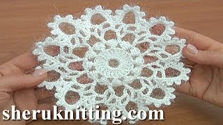 How to Crochet 12Pointed Snowflake Part 2 of 2 [upl. by Tolland]