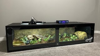 Blue Tongue Skink Cage Tour  Care Guide [upl. by Aillemac]