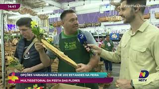 Opções variadas mais de 200 estandes na feira multissetorial da Festa das Flores [upl. by Justis]