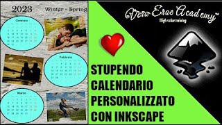 CALENDARIO PERSONALIZZATO GRATIS CON INKSCAPE  COME FARE UN CALENDARIO CON INKSCAPE  FREE CALENDAR [upl. by Eatnwahs]