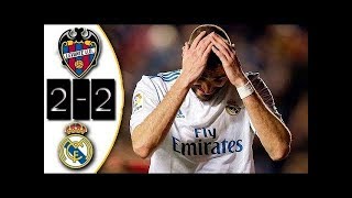 LEVANTE vs REAL MADRID Liga Santander 2018 buts et Résumé du match [upl. by Ettennal]