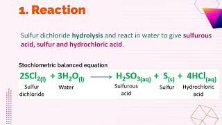 Sulfur dichloride and Water Reaction and Characteristics  SCl2  H2O [upl. by Jandel]