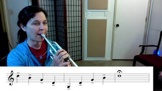 Schlossberg Trumpet Routine C playing tradeoff version [upl. by Ashely]