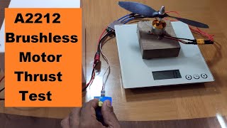 A2212 Brushless Motor Thrust Test [upl. by Bocoj]