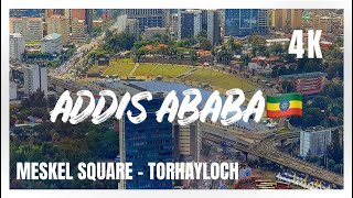 መስቀል አደባባይ  ጦር ሀይሎች Addis Ababa 4K አዲስ አበባ 🇪🇹 addisababa ​ addisababa ethiopia [upl. by Normand]