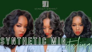 Synthetic Wig Styling  Sensationnel Wig  Latisha [upl. by Cull]