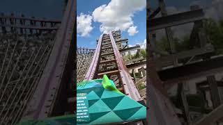 Iron Gwazi  Busch Gardens  Front Row Full Ride POV 2024 [upl. by Akinit488]