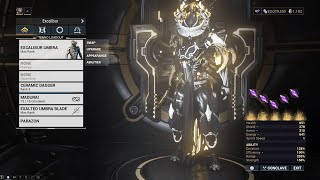 Warframe Maximum Investment  Excalibur Umbra [upl. by Ahswat]