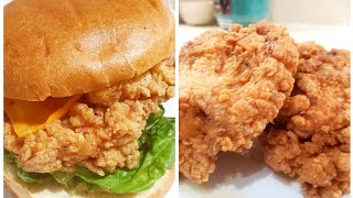 BEST CRISPIEST FRIED CHICKEN BURGER  Texas Style  CRUNCHIEST FRIED CHICKEN AT HOME [upl. by Esra]