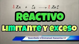 Reactivo Limitante y en Exceso paso a paso [upl. by Eelrahs]