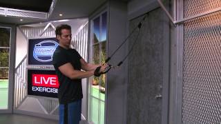 HOW TO DO Standing Triceps Extension with Resistance Bands [upl. by Ralfston]