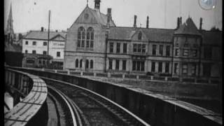 Early train film  View from an Engine Front  Barnstaple 1898 [upl. by Gass]