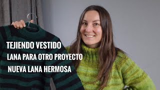 VESTIDO EN 1 SEMANA OVEJA Y LANA NUEVA  VLOG DE TEJIDOS ELE TEJE [upl. by Atilrac]