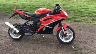 50cc Venom x18 Street Legal Motorcycle Moped Walk Around  StartUp [upl. by Millwater]