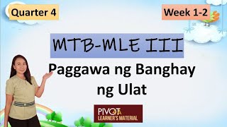 MTBMLE 3 Week 12 Quarter 4 Paggawa ng Banghay ng Ulat [upl. by Joshuah]