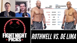 UFC Fight Night Ben Rothwell vs Marcos Rogerio de Lima Prediction [upl. by Agiaf]