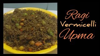 Ragi Vermicelli Upma ರಾಗಿ ಶಾವಗೆ ಉಪ್ಪಿಟ್ಟು Finger Millet Vermicelli in Kannada Ragi Uppittu [upl. by Ayrb]