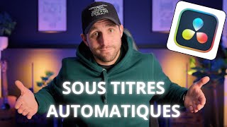 Sous titres automatiques  DaVinci Resolve [upl. by Schreck]