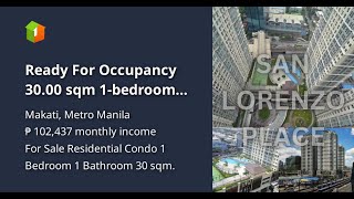 Ready For Occupancy 3000 sqm 1bedroom Residential Condo For Sale in Makati [upl. by Nevaed195]